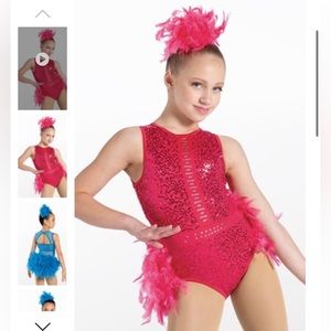 NEW Weissman dance costume GET HAPPY in Size XLC and Small Adult in Watermelon